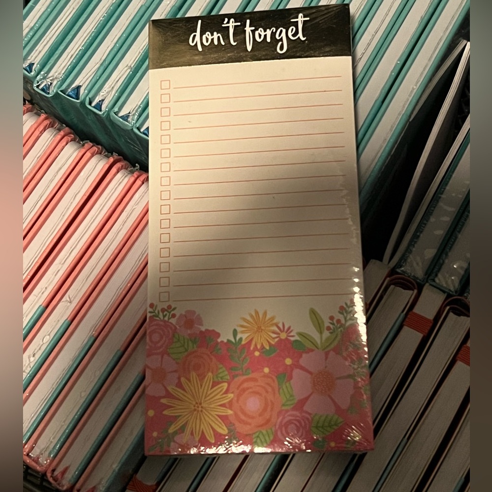 Don’t Forget! Checklist lined list notepad notebook magnetic